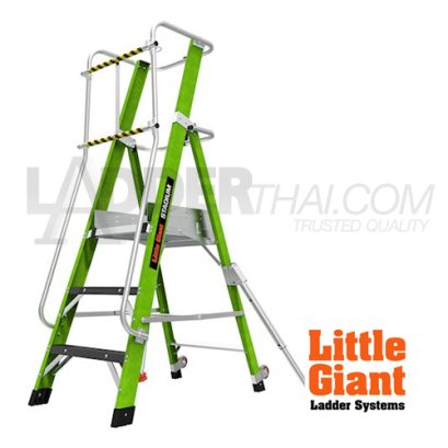 LG19404146 บันไดไฟเบอร์กลาส 4' พร้อมขาค้ำ Stadium No.19404-146 LITTLE GIANT